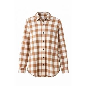 J Crew Buffalo Check Flannel Shirt Womens Size XS Plaid Casual Country Brown